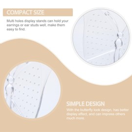 Holibanna Butterfly Earring Display Stand with Organizer Rack for Earrings and Ear Studs Stylish Jewelry Holder for Women and Girls for Desktop Use