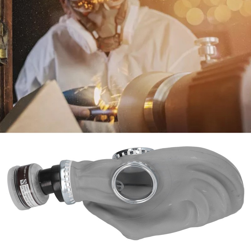 Gas Face Cover Activated Carbon Filtering Universal Rubber Comfortable Reusable