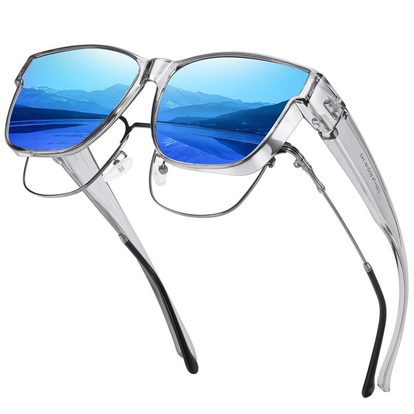 Wzerry Polarized Fit Over Glasses Sunglasses, Wear Over Sunglasses Wrap