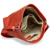 Caspar TL803 Classic Elegant Women's Leather Handbag, Rust (Orange), Unit