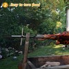 Supvox BBQ Handle Heat Resistant Rotisserie Skewer Handle with Copper