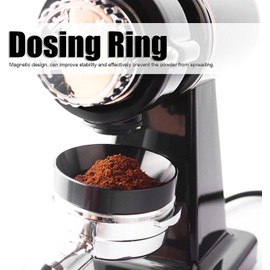 Anillo Dosificador de Café, Anillo Dosificador Universal de Café, Embudo Dosificador de Espresso, Embudo con, Accesorios para Cafetera de Repuesto(51MM mit Magnet-negro)