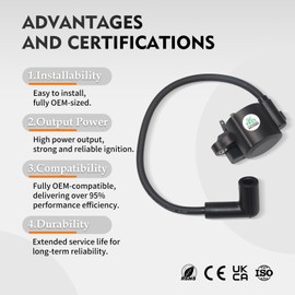 DSAI Ignition Coil and Spark Advance Module Assembly for 14KW KOHLER CH740 Generator Engine, Replaces OEM 24-584-116-S / 24-584-91-S / 24-584-65-S / 24-584-54-S, Installation Verified by VOLTIZER