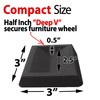 iPrimio Newest Solid Rubber Caster Cups - Bed & Furniture