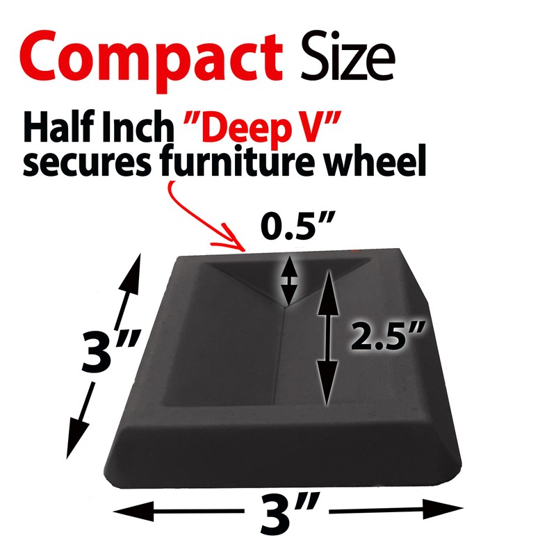 iPrimio Newest Solid Rubber Caster Cups - Bed & Furniture
