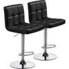 Yaheetech Bar Stools Set of 2, Adjustable PU Leather Swivel