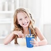 ShineMe 5Pack Kids Cups with Straws and Lids Spill Proof,