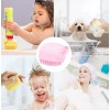 TIKA Silicone Bath Brush w Soap Dispenser-Body Scrubber, Handheld Hygiene