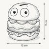 MIJOMA Burger Money Box with Ceramic Eyes - With Lock