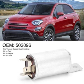 Akozon 12 V Car Indicator Relay Unit 3 Pin 502096 Waterproof Aluminium Alloy Car Relay Silver