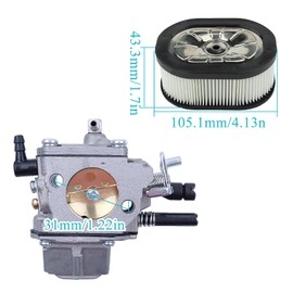 MS660 Carburetor for Stihl MS660 MS640 MS650 066 064 065 Chainsaws with Gaskets Air Fuel Filter Intake Manifold Oil Pipe Spark Plug Fuel Line Replace 1122 120 0623