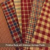 Primitive Red 5 Homespun Cotton Plaid Fabric by JCS -