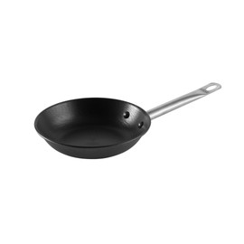 Imusa USA LCI-19006 9.5" Light Cast Iron Pre-Seasoned Non-Stick Saute Pan with Stainless Steel Handles, Black, Inch