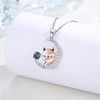 TwoAnts Fox Necklace 925 Sterling Silver Cute Animal Pendant Necklace