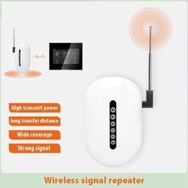 Daiilg Signal Repeater Wireless Extender 433MHz Long Range Booster Barrier-Free Through Walls for Home Alarm Security