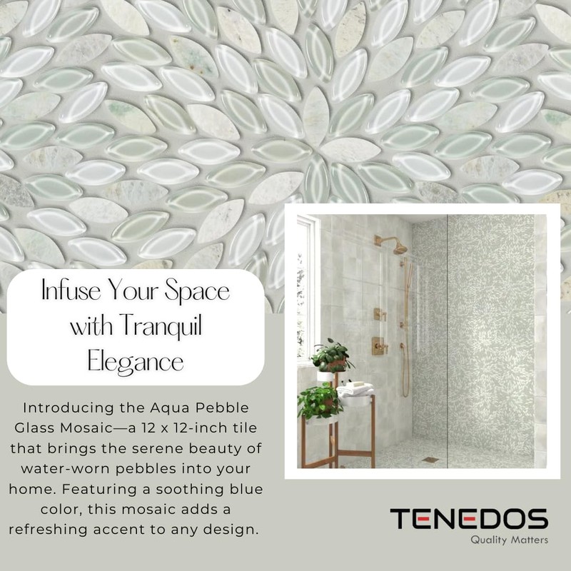 Tenedos HTC252 Verdant Harmony Marble Mosaic Tile