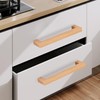 SYZOW 6 Pack Wooden Cabinet Handles Solid Wood Pulls Wooden