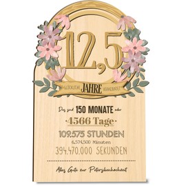 Petersilienhochzeit Karte 12,5 Jahre – Petersilienhochzeit Holzkarte - Hochzeitskarte - Petersilienhochzeit, Karte zur Petersilienhochzeit, Petersilienhochzeit Deko, Petersilienhochzeit Geschenk