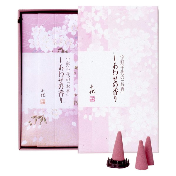 Uno 千代 Shiawase Scented Cones 20 Pack of Incense Sticks Included)
