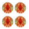 Foil Ceiling Decorations Red/Gold Christmas 2 Tone - Set 4