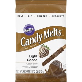 Wilton 12oz Light Cocoa Baking Chocolate Melting Wafers for Candy Making