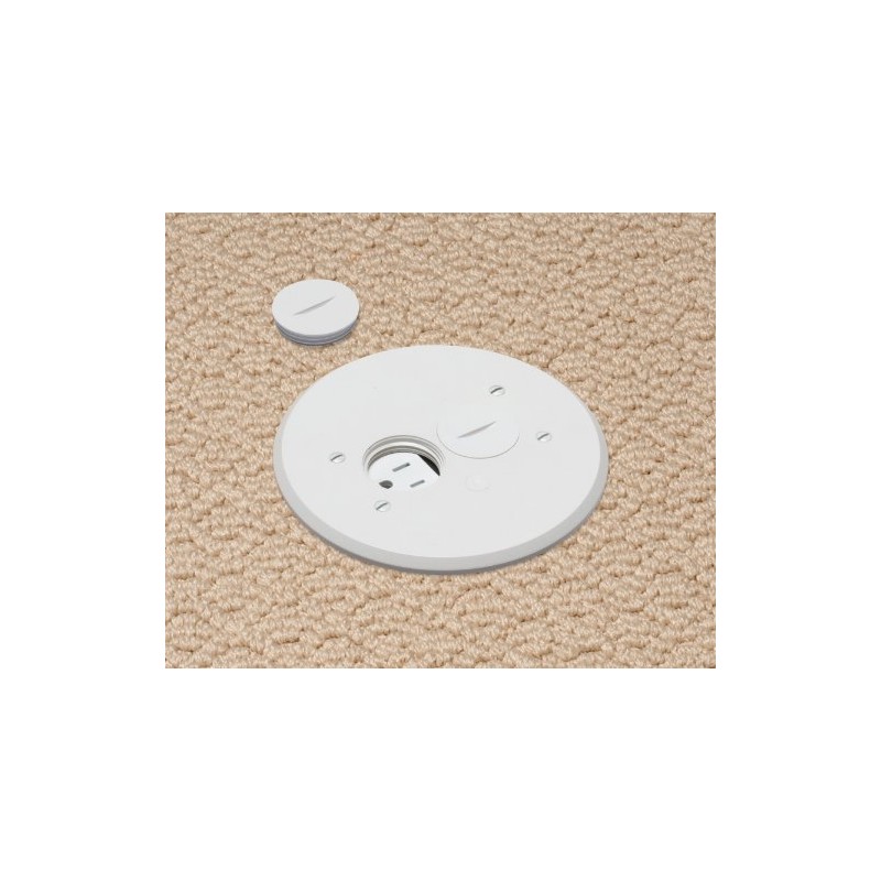 Arlington FLBAR101W-1 Adjustable Round Floor Box Kit with Outlet and