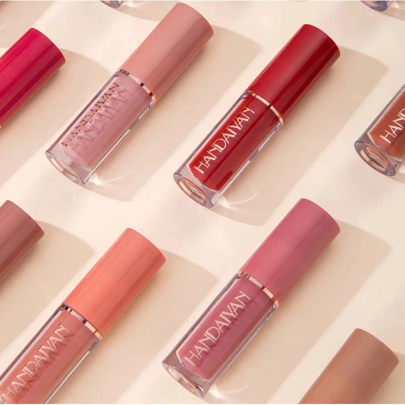 Labial Mate Handaiyan Paleta X12 Colores Larga Duración Pack