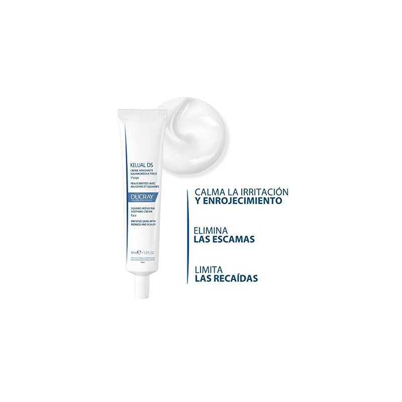 Ducray Kelual Ds, Crema Facial Calmante a Irritación, 40ml
