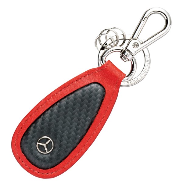 Mercedes-Benz Collection Genuine Key Ring, Soft Carbon, Red