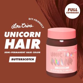 Tinte para cabello Unicorn de cobertura total, color caramelo, color semipermanente que no daña el cabello, acondiciona e hidrata, el kit de tinte tem