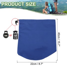 PATIKIL Staff Bag 22 x 40 cm Waterproof Bag Lightweight Drawstring Bag Storage Bag for Hiking, Sea Bathing, Fishing, Beach, Swimming, Hot Springs, Camping, Travel Navy Blue