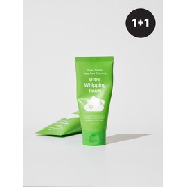 [1+1][Pore Care] Green Tomato Pore Tight Cleansing Whipping Foam 120g / [1+1][모공케어] 그린토마토 모공쫀쫀 클렌징 휘핑폼 120g