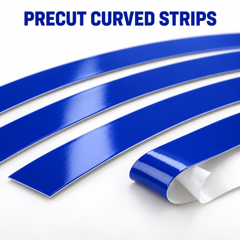 32-Piece Reflective PVC Motorcycle Wheel Rim Stripe Decal Set for