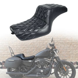 MOJILIN Motorcycle Seats fit Sportster Seat for Harley Sportster 883 1200 X48 Iron883 XL883N 2009-UP Seventy two Forty Eight Front Rear Driver Passenger Seat Two Up seat for 3.3up-4.5 GAL Fuel Tanks