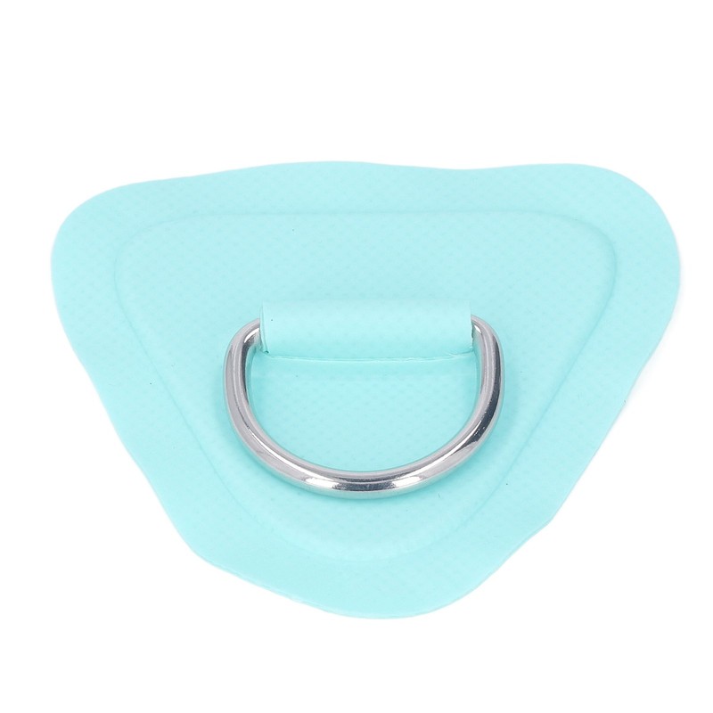 6Pcs PVC D Ring Patch Elastic Rope Set Stainless Steel