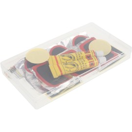 Kit de Reparación de Neumáticos y Cámaras para Bicicleta Pegamento Doble y Raspador, 3 Palancas, Parches sin Pegamento, Herramienta Portátil para Ciclismo de Montaña