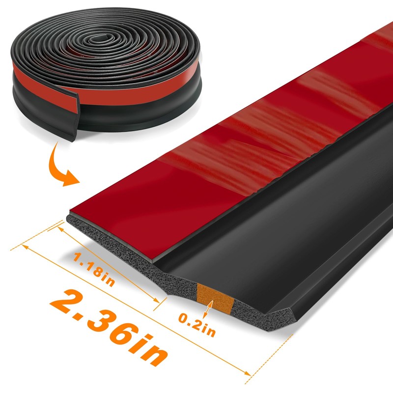 Universal Garage Door Threshold Seals Bottom Rubber Replacement, weatherproofing Garage
