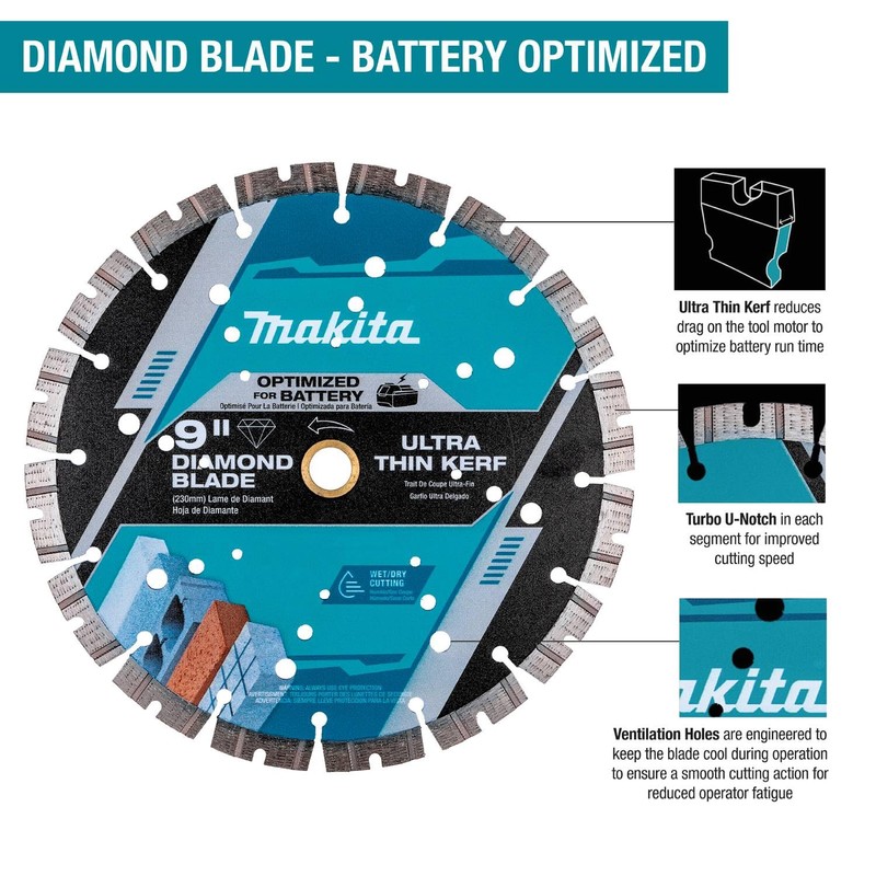 Makita E-23276 5" Thin Kerf Diamond Blade, Segmented, General Purpose