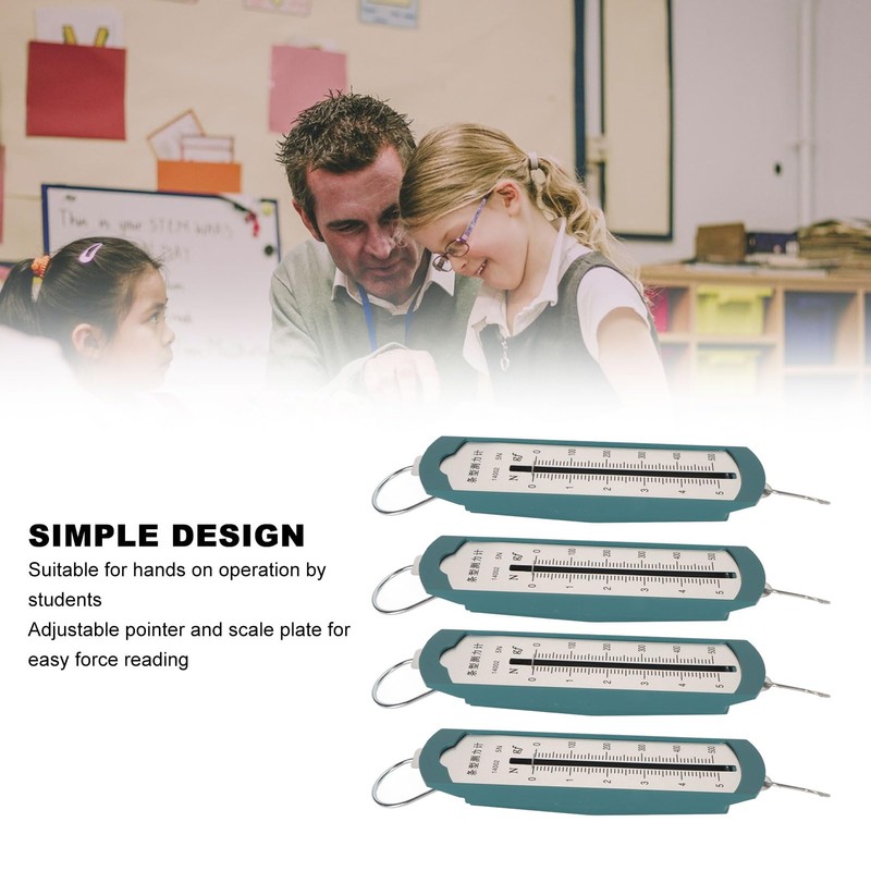 4Pcs Newton Meter, 5N Spring Meter Bar Dynamometer Bar Physics