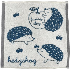 [Stream] Handkerchief Towel Ladies Children Mini Towel Handkerchief Towel Boys Girls Kindergarten Nursery Elementary School Kids 25cm Hedgehog Navy Yu Packet 12