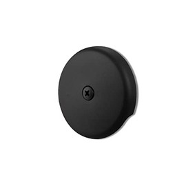 Single Hole Bathtub Drain Overflow Plate with One Matching Screws, Easy to Install, Matte Black