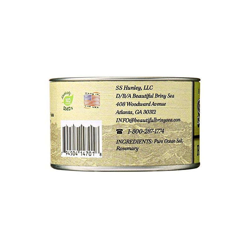 BEAUTIFUL BRINY SEA Rosemary Sea Salt, 4 OZ
