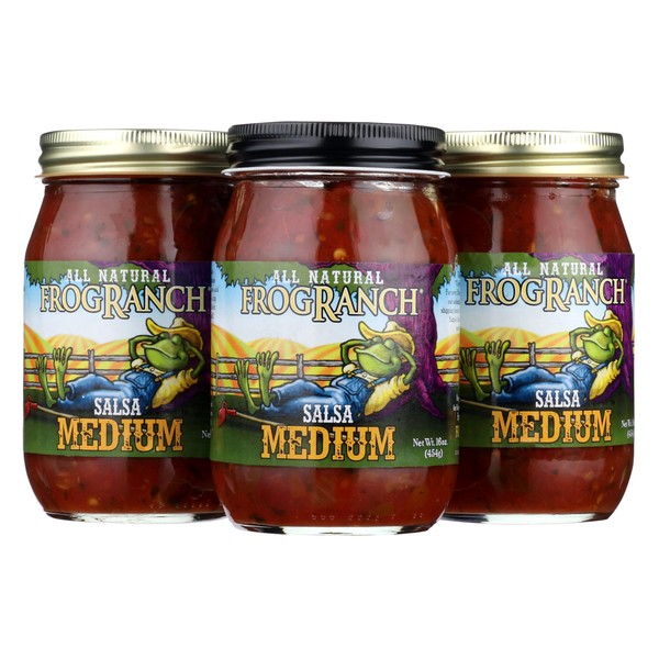 Frog Ranch Medium All Natural Salsa 16 oz. (Pack of