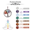 JSDDE 7 Chakra Reiki Healing Crystal Life Tree Hanging Ornament