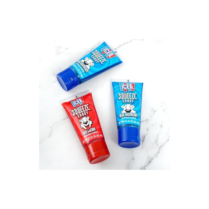 Ice Squeeze Liquid Candy Tubes, 2.1 Ounce (Pack of 3),