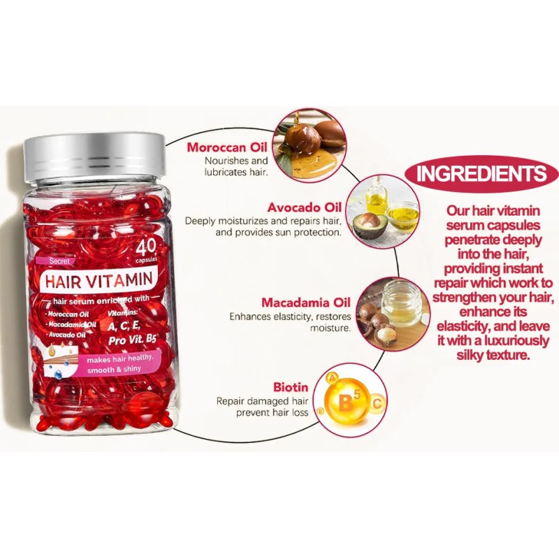 Capilar Reparación Nutrición Cápsulas Hair Vitaminas