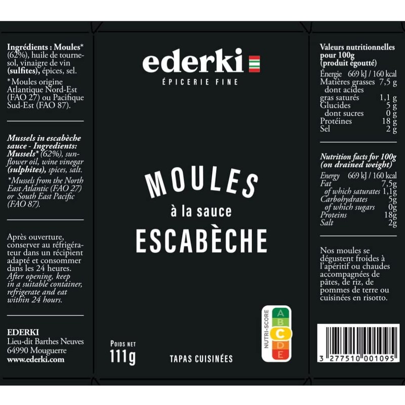 Mussels in Escabeche Sauce 111g x 4