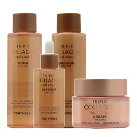 Tony Moly Triple Collagen Total Tension (toner + lotion + essence + cream) / 토니모리 트리플 콜라겐 토탈 텐션(토너+로션+에센스+크림)