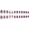 24Pcs Christmas Press on Nails Almond Shape Fake Nails With