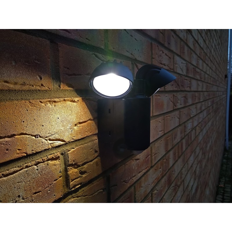 230V IP55 Twin Spot LED Security Light - Black